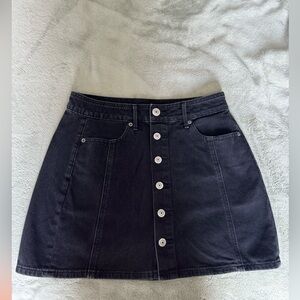 black jean skirt